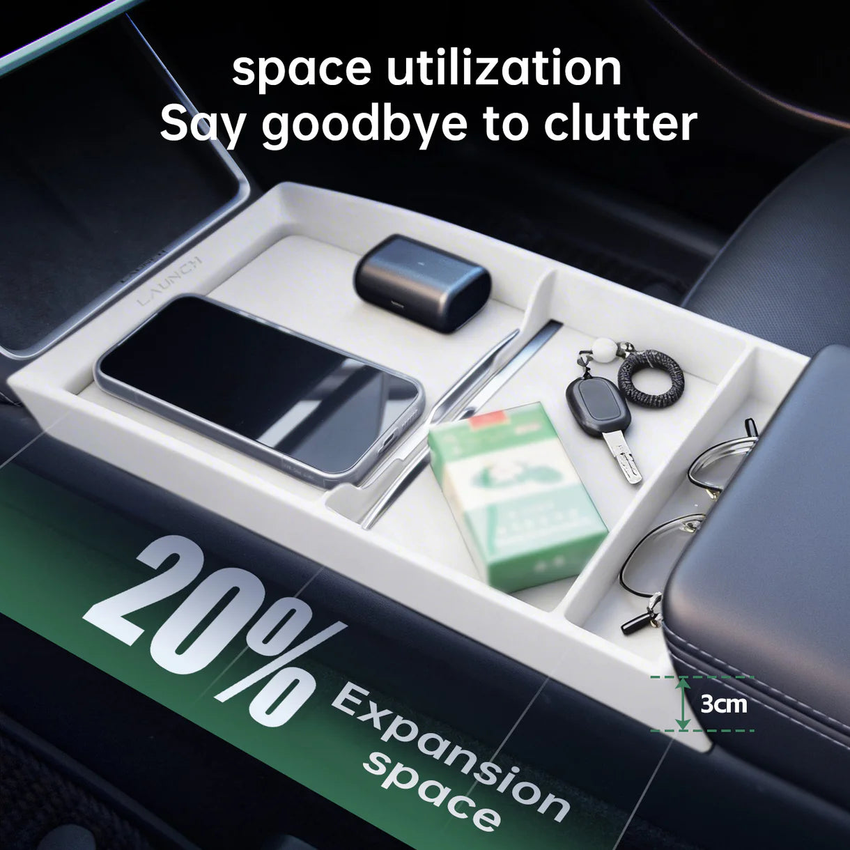 Tesla Model Y Juniper & Model 3 Highland Center Console Organizer Tray, TPE Non-Slip – RidgeMod