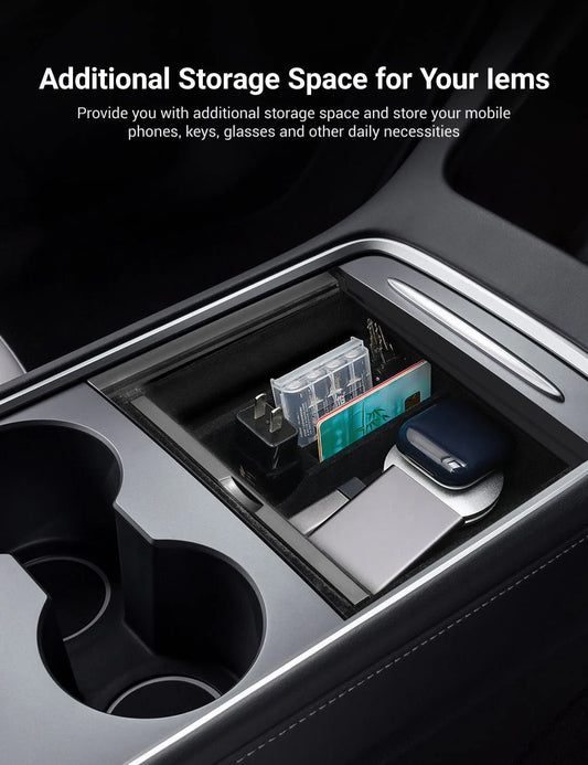 Center Front Storage Box for Model Y Juniper & Model 3 Highland | RidgeMod