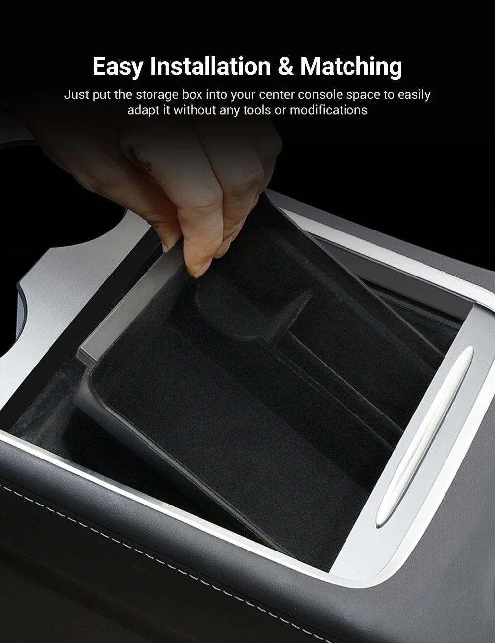 Center Front Storage Box for Model Y Juniper & Model 3 Highland | RidgeMod